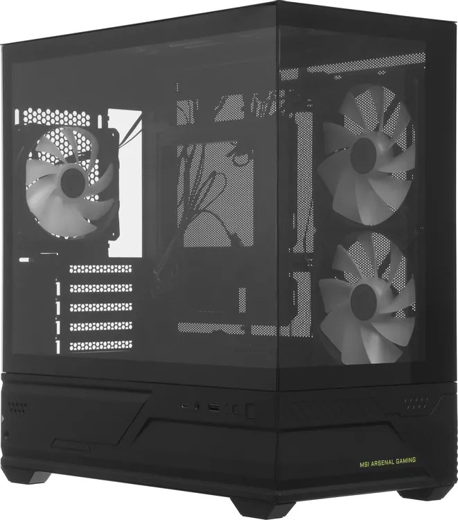 Корпус для ПК MSI MAG Pano M110R , Micro-ATX, 1xUSB 3.2 Gen 1, 1xUSB 3.2 Gen2x2 Type-C, 2x140mm, ARGB Reverse Blade Fan, 1x120mm ARGB Fan, ARGB+PWM Control Board, TG