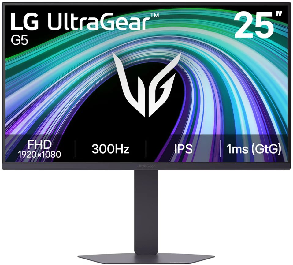 Монитор LG 25" UltraGear 25G550B-B черный IPS LED 16:9 HDMI матовая HAS Piv 1000:1 300cd 178гр/178гр 1920x1080 300Hz FreeSync Premium DP FHD 4.8кг