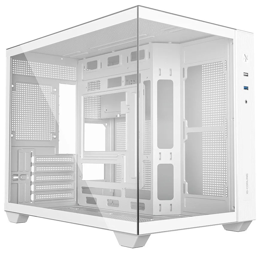 Корпус Case ID-Cooling VIEW 500 White mATX/win TG/ no fan/ Gen2 Type C/ CPU 162mm/ GPU 407mm/ no PSU