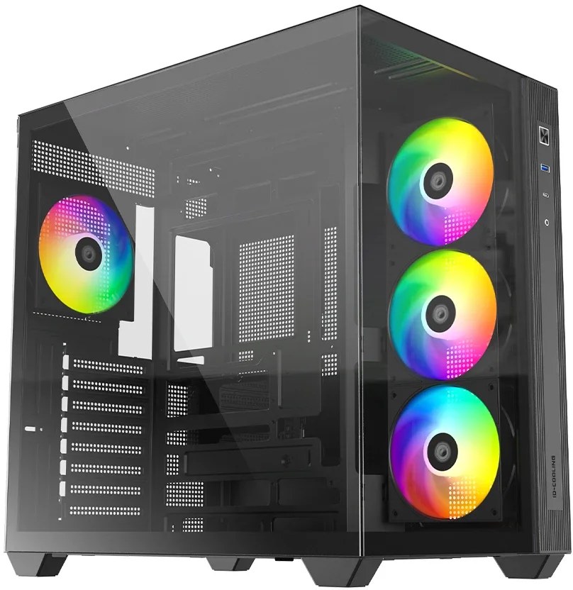 Корпус Case ID-Cooling VIEW 510 Black ATX/ win TG/ no fan/ Gen2 Type C/ CPU 162mm/ GPU 407mm/ no PSU