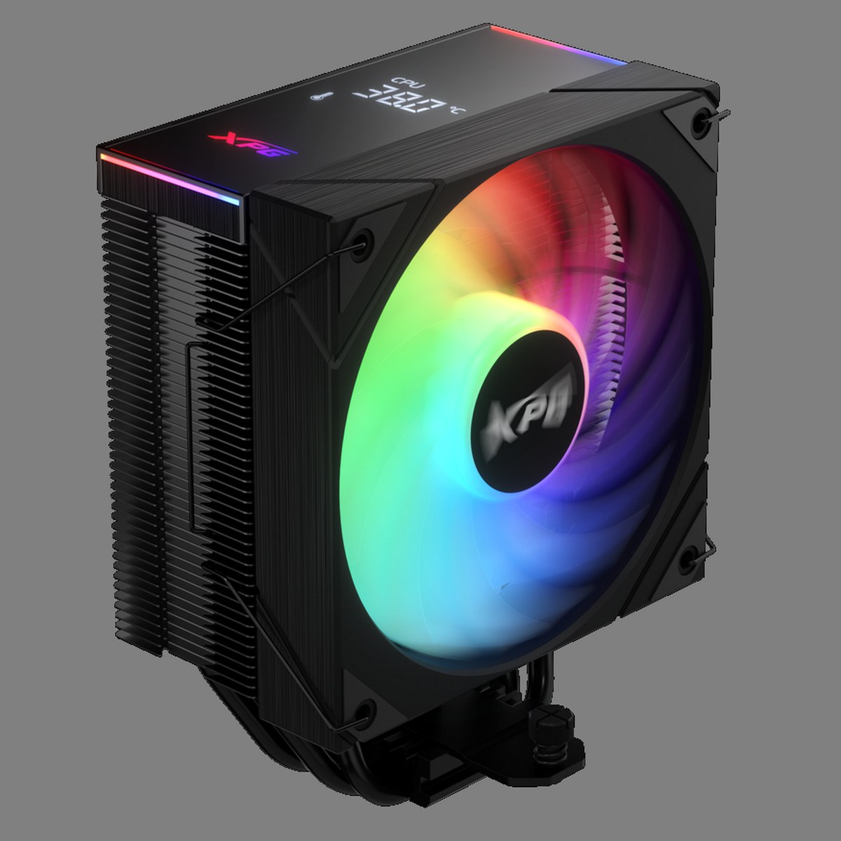 Кулер для процессора ADATA XPG MAESTRO PLUS 42SA черный, 120 мм, алюминий/медь, 800-1800 об/мин, 21.19 дБ, 4 pin PWM, ARGB, 220 Вт, высота 156 мм, ЖК-дисплей