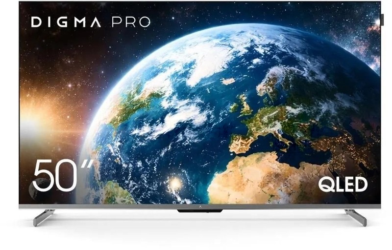 Телевизор Digma Pro 50" QLED 50D черный/черный LED UHD 144Hz Smart TV Google TV 3GB/32GB