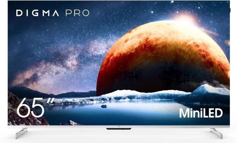 Телевизор Digma Pro 65" Mini LED 65Q серебристый/серебристый Mini LED UHD 144Hz Smart TV Google TV 3GB/32GB