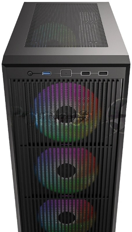 Корпус Case ID-Cooling WARE 310 ARGB Black ATX/ win TG/ 4 fans/ Type C/ CPU 160mm/ GPU 320mm/ no PSU