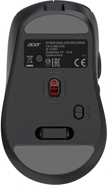 Мышь Acer Nitro OMR506 черный оптическая 12800dpi беспров. BT/Radio USB (ZL.MCE11.01W)