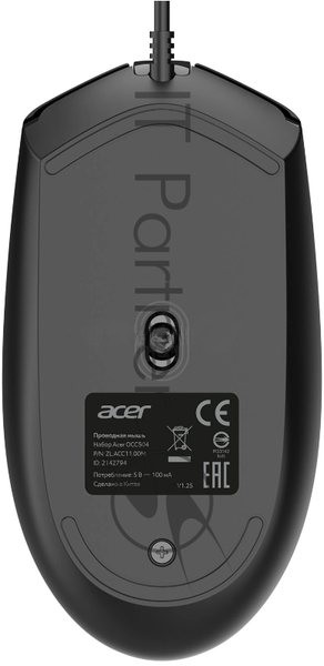 Клавиатура + мышь Acer OCC504 клав:черный мышь:черный USB Multimedia (ZL.ACC11.00M)