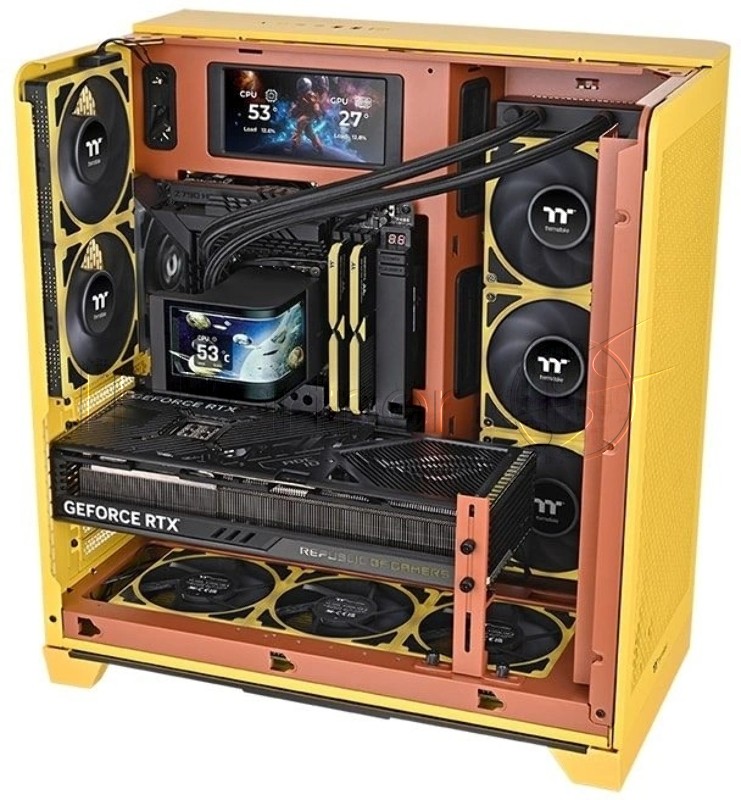 Система водяного охлаждения Thermaltake MAGCurve 360 Ultra ARGB Soc-AM5/AM4/1200/1700/1851 черный 4-pin 32.8-35.1dB Al LCD Ret (CL-W453- PL12SW-A)