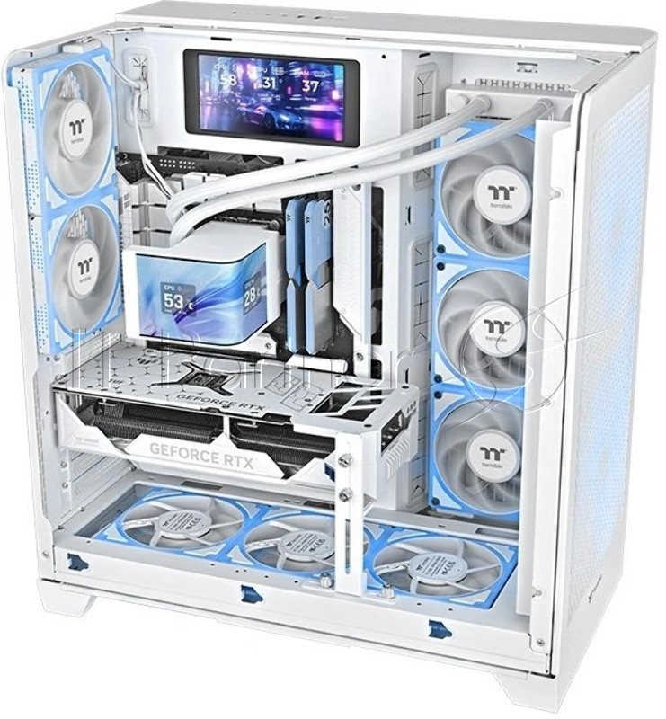 Система водяного охлаждения Thermaltake MAGCurve 360 Ultra Snow ARGB Soc-AM5/AM4/1200/1700/1851 белый 4-pin 32.8-35.1dB Al LCD Ret (CL-W454- PL12SW-A)