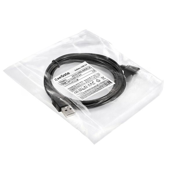 Кабель Type-C - USB 2.0 ExeGate EX-CC-USB2-AMCM-1.8 (USB Type C/USB 2.0 Am, 1,8м)