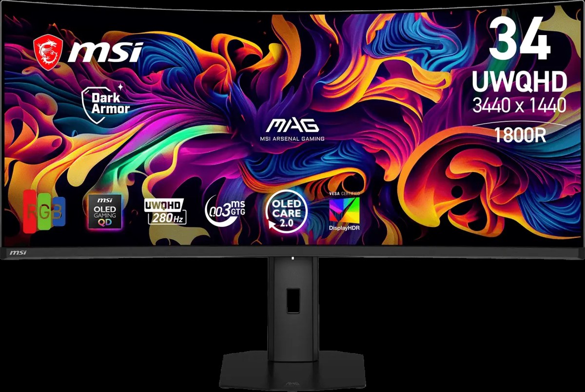 Монитор MSI 34" MPG 341CQP QD-OLED X28 черный QD OLED LED 21:9 HDMI матовая HAS 250cd 178гр/178гр 3440x1440 280Hz DP UW USB 9.3кг
