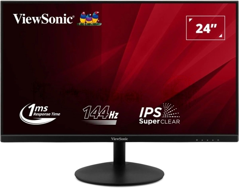 Монитор 23.8" ViewSonic VA24E2-H IPS 1920x1080, 144 Гц, 1 мс, 16:9, 250 кд/м², HDMI, VGA, Flicker Free, черный
