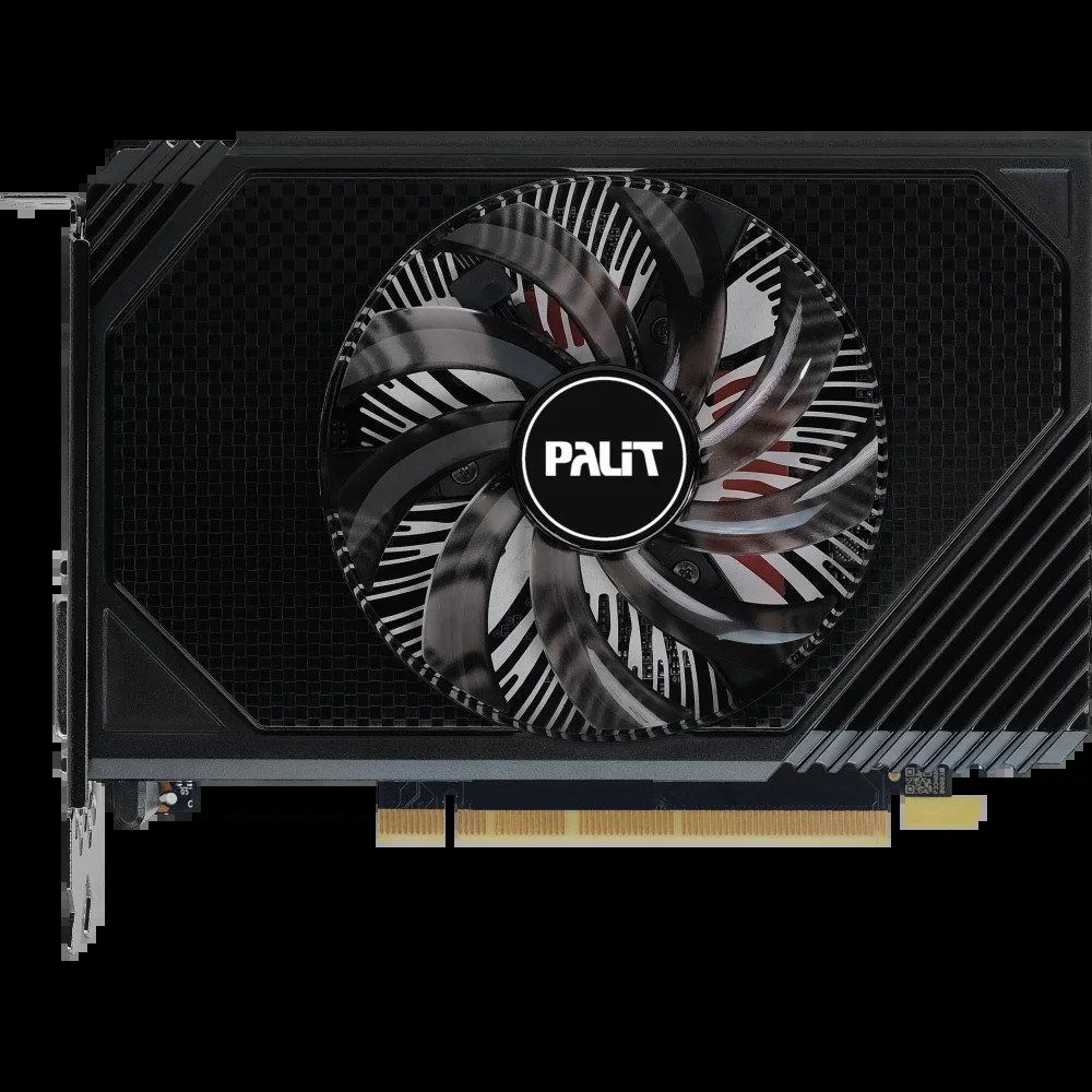 Видеокарта Palit GeForce RTX 3050 STORMX OC, 6 GB GDDR6, 96 bit, DisplayPort, HDMI, DVI-D, GPU 1492 MHz