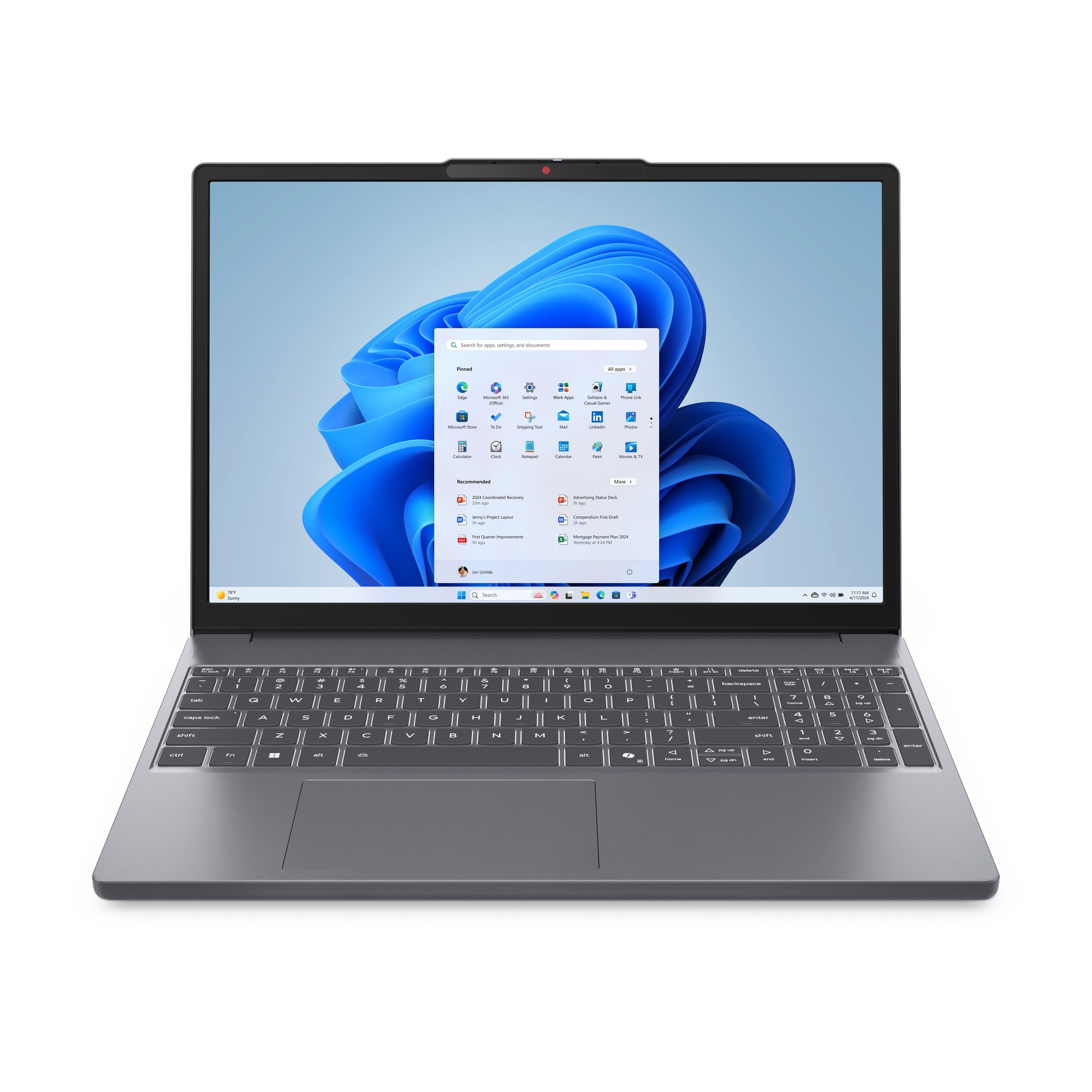 Ноутбук Lenovo IdeaPad Slim 3 15ARP10/15.3"/IPS/AMD Ryzen 7 170/16Gb/512Gb/SSD/AMD Radeon 680M/Windows 11 Home/серый/1.59kg