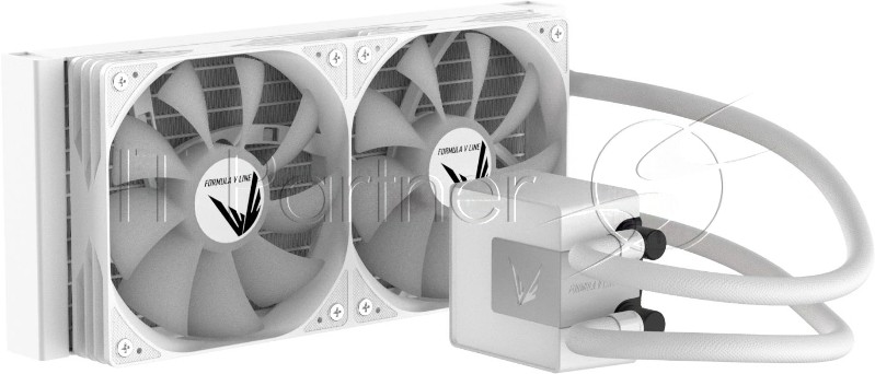 Система жидкостного охлаждения Formula Ice Jet Glow 240 ARGB Soc-AM5/AM4/1200/2066/1700/1851 белый 4-pin 1-27.2dB Al+Cu 310W Ret (ICE JET GLOW 240 WH)