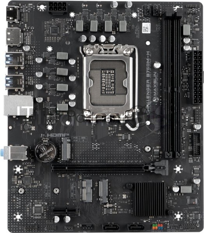 Материнская плата MaxSun MS-Challenger B760M-H, LGA1700, Intel B760, 2xDDR4, 2xSATA, 2xM.2 PCIe 4.0, 1xPCIe 4.0 x16, 1xPCIe 3.0 x1, 1xHDMI, 1xDisplayPort, 1x 1Gb LAN, 4xUSB 3.2 Gen1, 2xUSB 2.0, 3x3.5 мм, 5.1, microATX