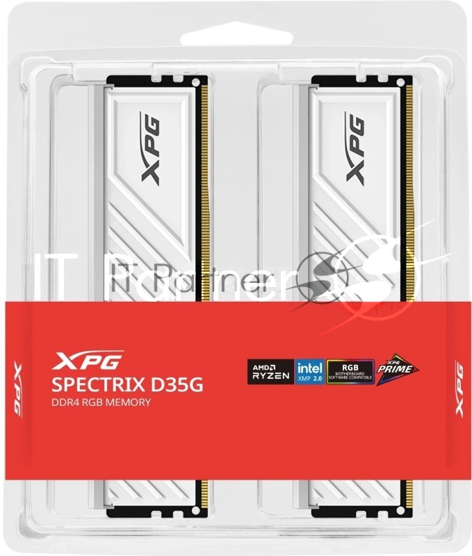 Память DDR4 2x8GB 3200MHz A-Data AX4U32008G16A-DTWHD35G XPG Spectrix D35G RGB RTL Gaming PC4-25600 CL16 DIMM 288-pin 1.35В single rank с радиатором Ret