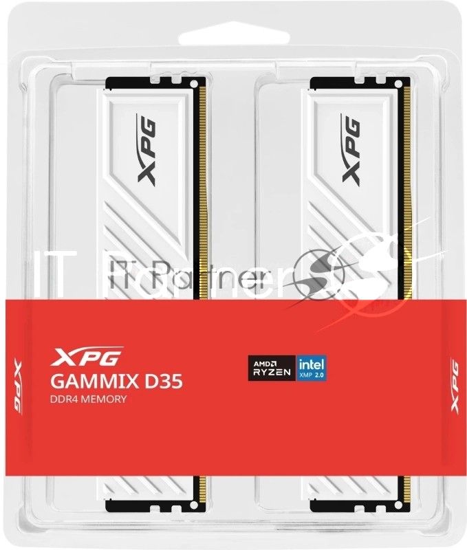 Память DDR4 2x8GB 3200MHz A-Data AX4U32008G16A-DTWHD35 XPG Gammix D35 RTL PC4-25600 CL16 DIMM 288-pin 1.35В single rank с радиатором Ret