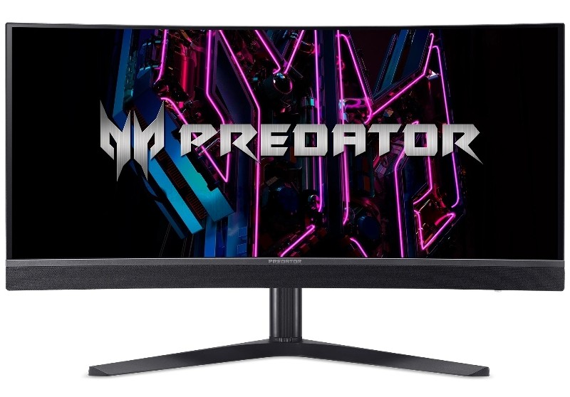 Монитор 34" Acer Predator X34F1bmiipphuzx QD-OLED 3440x1440, 360 Гц, 0.03 мс, 21:9, 1300 кд/м², 2xHDMI, 2xDP, USB Type-C, изогнутый экран, HDR, черный