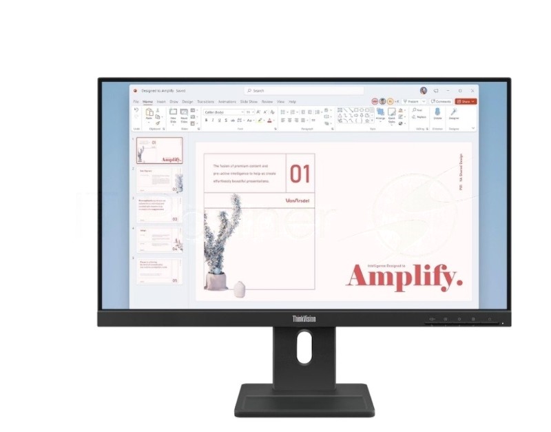 Монитор 23.8" Lenovo ThinkVision E24-40 IPS 1920x1080, 100 Гц, 6 мс, 16:9, 250 кд/м², HDMI, DisplayPort, VGA, Flicker Free, Low Blue Light, черный