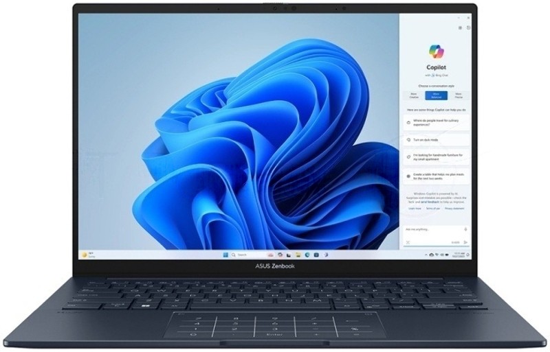 Ноутбук ASUS Zenbook 14 UX3405/14"/OLED/Intel Core Ultra 7 255H/16GB/1024GB SSD/Intel Arc Graphics/Без ОС/синий/1.2kg