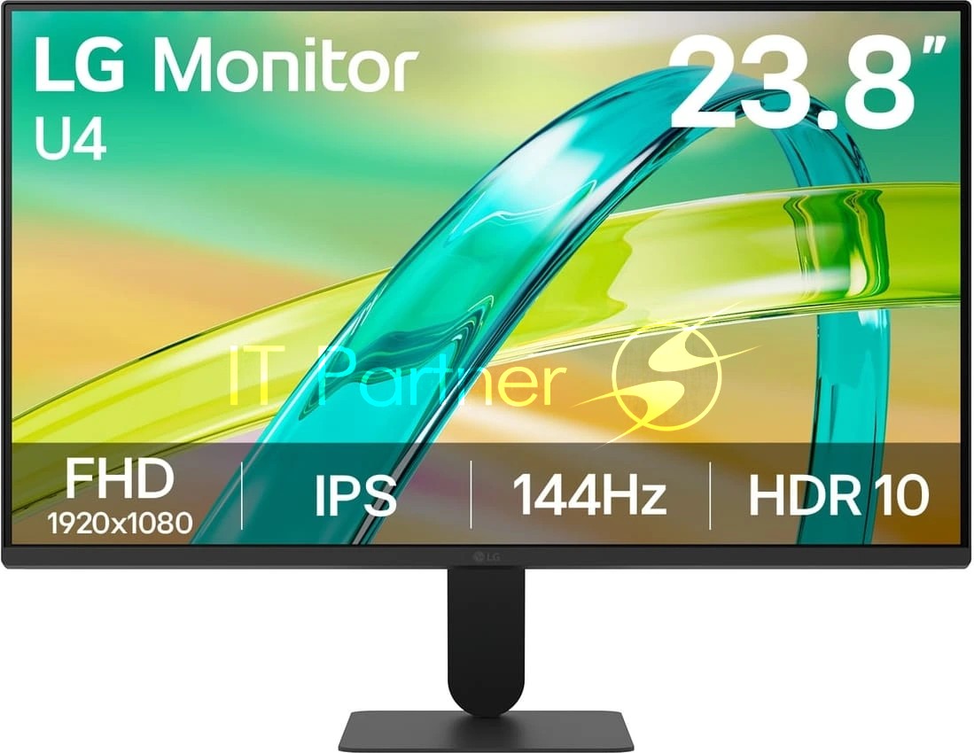 Монитор 23.8" LG 24U411B-B IPS 1920x1080, 144 Гц, 5 мс, 16:9, 250 кд/м², HDMI, VGA, FreeSync, Adaptive-Sync, HDR10, Flicker Free, Low Blue Light, черный