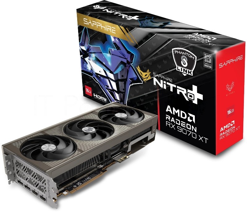 Видеокарта Sapphire PCI-E 5.0 11348-08-20G NITRO+AMD RADEON RX 9070 XT GAMING OC 16GB PHANTOMLINK LITE AMD Radeon RX 9070XT 16Gb 256bit GDDR6 2520/20000 HDMIx2 DPx2 HDCP Ret