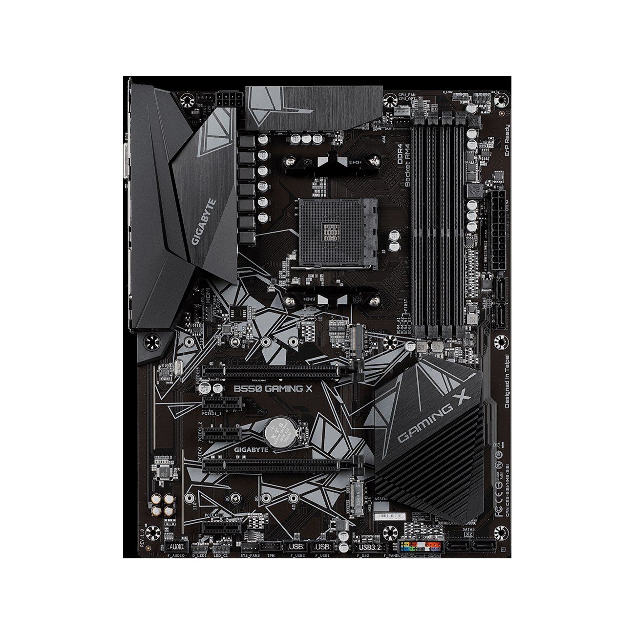 Материнская плата Gigabyte B550 X GAMING, AM4, AMD B550, 4xDDR4, 4xSATA, 2xM.2, 1xPCIe 4.0 x16, 1xPCIe 3.0 x4, 2xPCIe 3.0 x1, 1xHDMI, 1xDisplayPort, 1x 2.5Gb LAN, 1xUSB 3.2 Gen 2, 3xUSB 3.2 Gen 1, 1xUSB Type-C, 2xUSB 2.0, 2x3.5 мм, 7.1, ATX