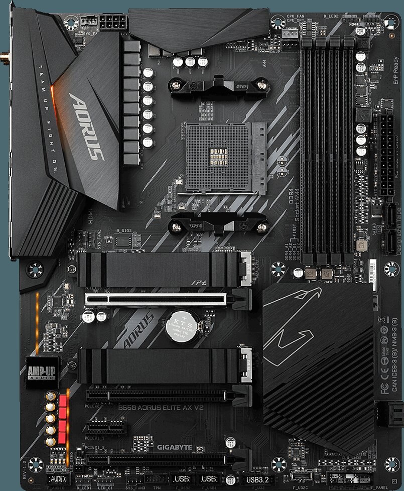 Материнская плата Gigabyte B550 X EAGLE, AM4, AMD B550, 4xDDR4, 4xSATA, 2xM.2, 5xPCIe x16 (1x4.0, 4x3.0), 1xHDMI, 1x 2.5Gb LAN, 4xUSB 2.0, 3xUSB 3.2 Gen 1, 1xUSB 3.2 Gen 2, 1xUSB Type-C, 3x3.5 мм, 7.1, ATX