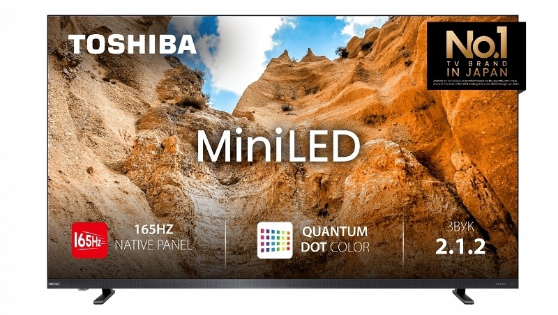 Телевизор Toshiba 75" 75Z770RE черный Mini-LED+QLED UHD 165Hz Smart TV VIDAA 3GB/8GB