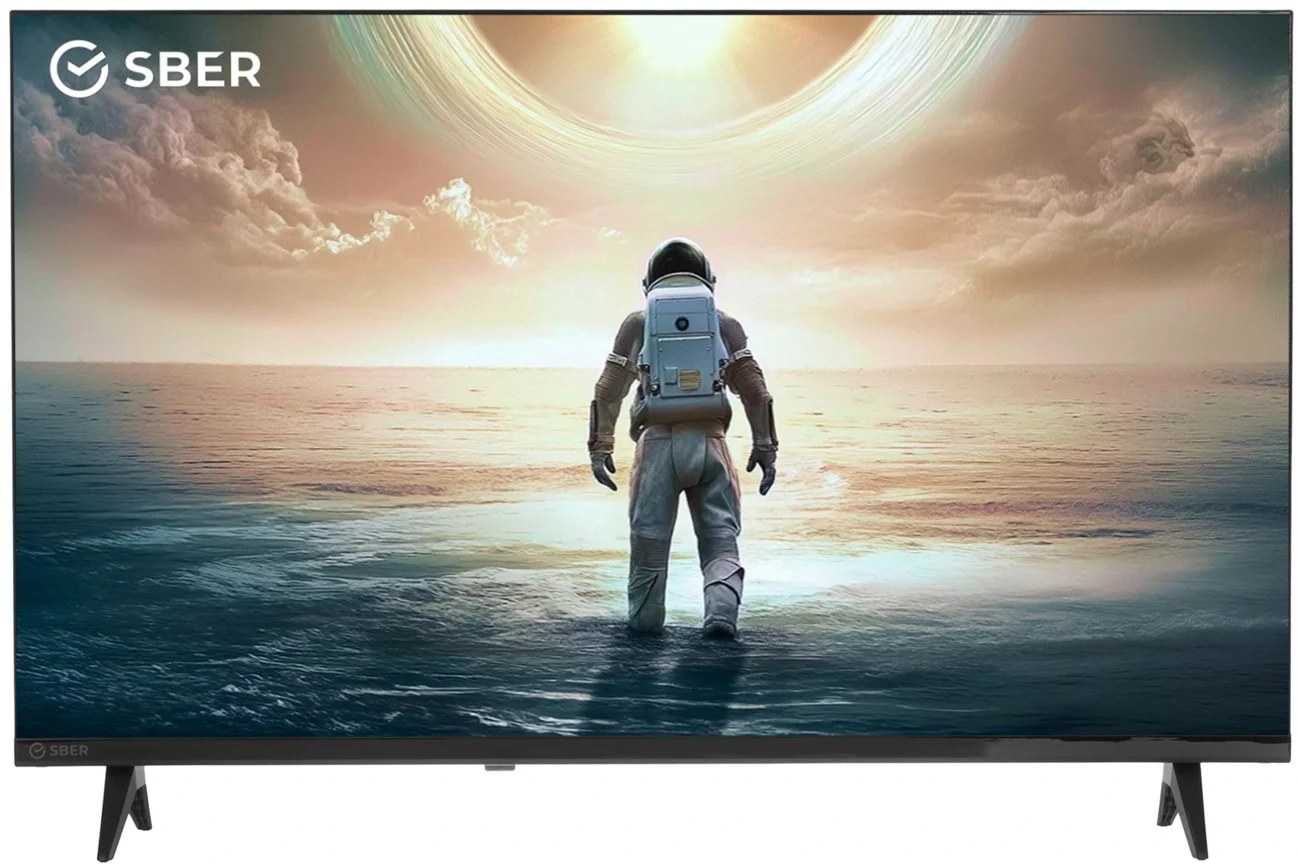 Телевизор Sber 32" SDX-32FQ6031 черный DLED+QLED FHD 60Hz Smart TV Салют ТВ 1.5GB/8GB