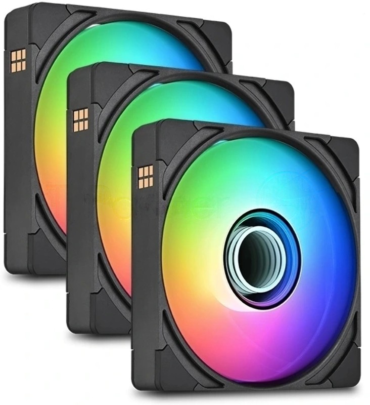 Вентилятор для корпуса Thermaltake CT140 EX Infinity ARGB 140х140x25 черный 4-pin 29.2дБ (упак.:3шт) (CL-F242-PL14SW-A) Ret