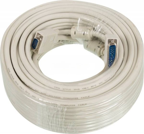 Кабель SVGA Ningbo CAB016S-30m VGA HD15 (m)/VGA HD15 (m) 30м феррит.кольца