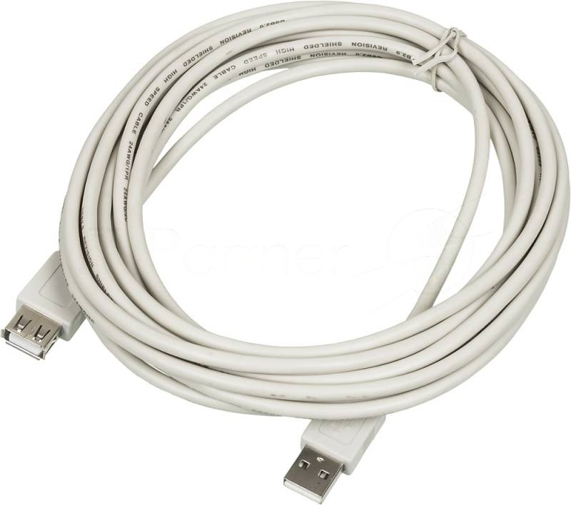 Кабель-удлинитель USB2.0 Ningbo USB A (m)/USB A (f) 5м