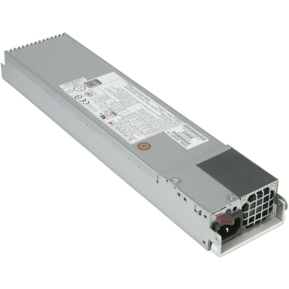 Серверный блок питания Supermicro PWS-1K62P-1R, 1620Вт, 80+ Platinum, 40мм, 1U, серебристый