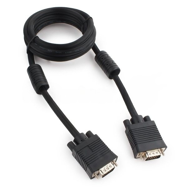 Кабель Gembird/Cablexpert VGA Premium,15M/15M, 1.8м, тройн.экран, феррит.кольца, черный, пакет