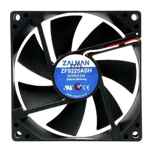 Вентилятор для корпуса Zalman ZM-F2 PLUS (SF) черный, 92 мм, 1500 об/мин, 23 дБ, 3 pin