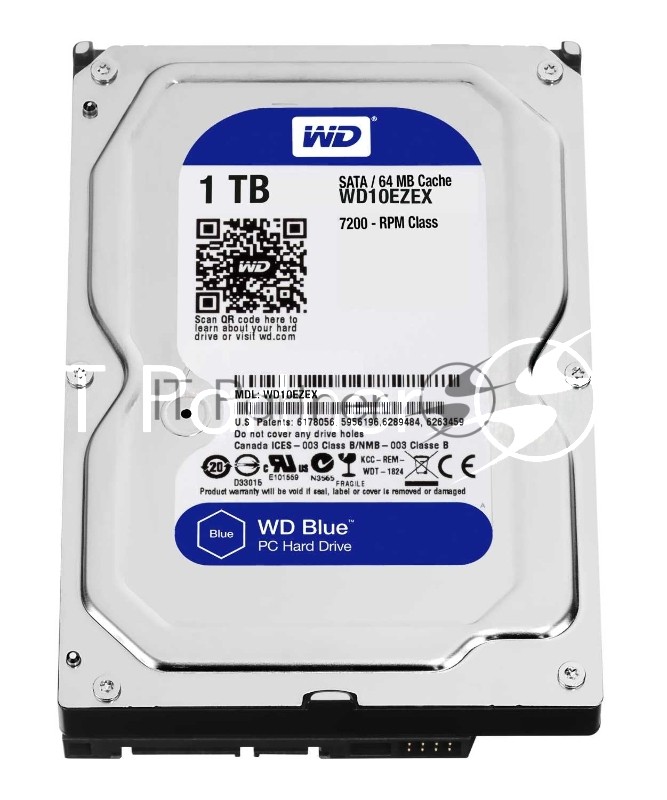 Жесткий диск Western Digital 1Tb 7200rpm WD10EZEX Original SATA-III Caviar Blue 64Mb 3.5"
