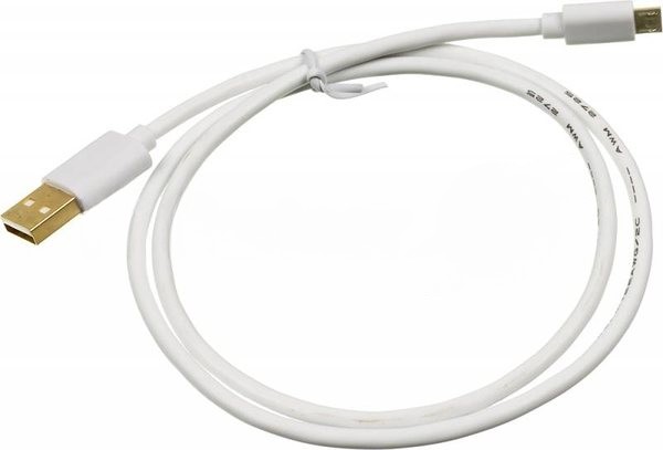 Кабель USB2.0 2A Square USB A (m)/micro USB B (m) 0.75м позолоченные контакты