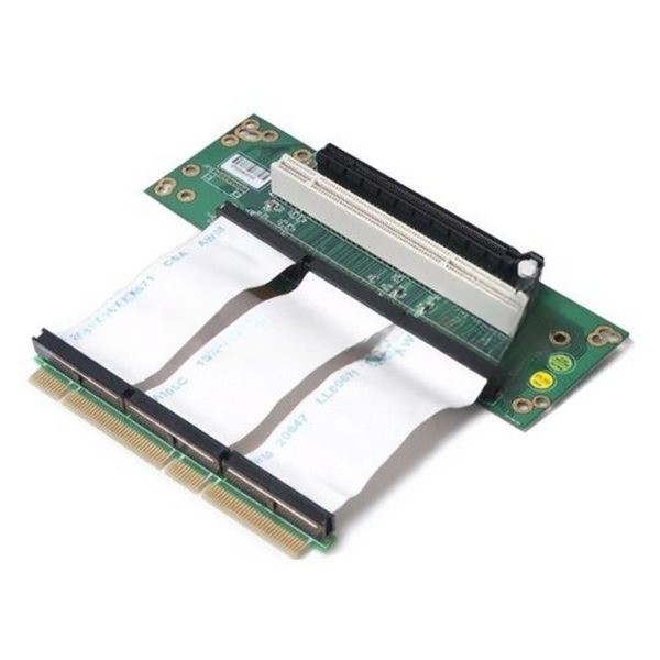 Raiser card Riser card, 2U, 2-Slot, PCI-e 16x 1slot & 64bit PCI-X,Cable Link 100мм(80H09323201B0)