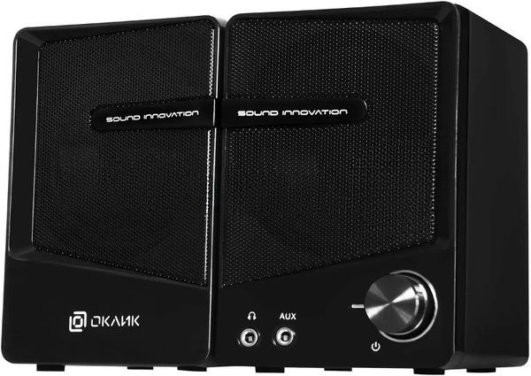 Акустическая система Oklick OK-126 2.0 черный 6Вт
