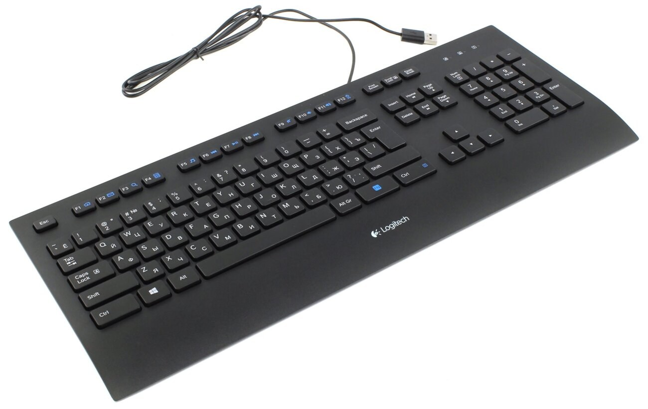 Клавиатура проводная Logitech Keyboard K280E (920-005215) USB черный