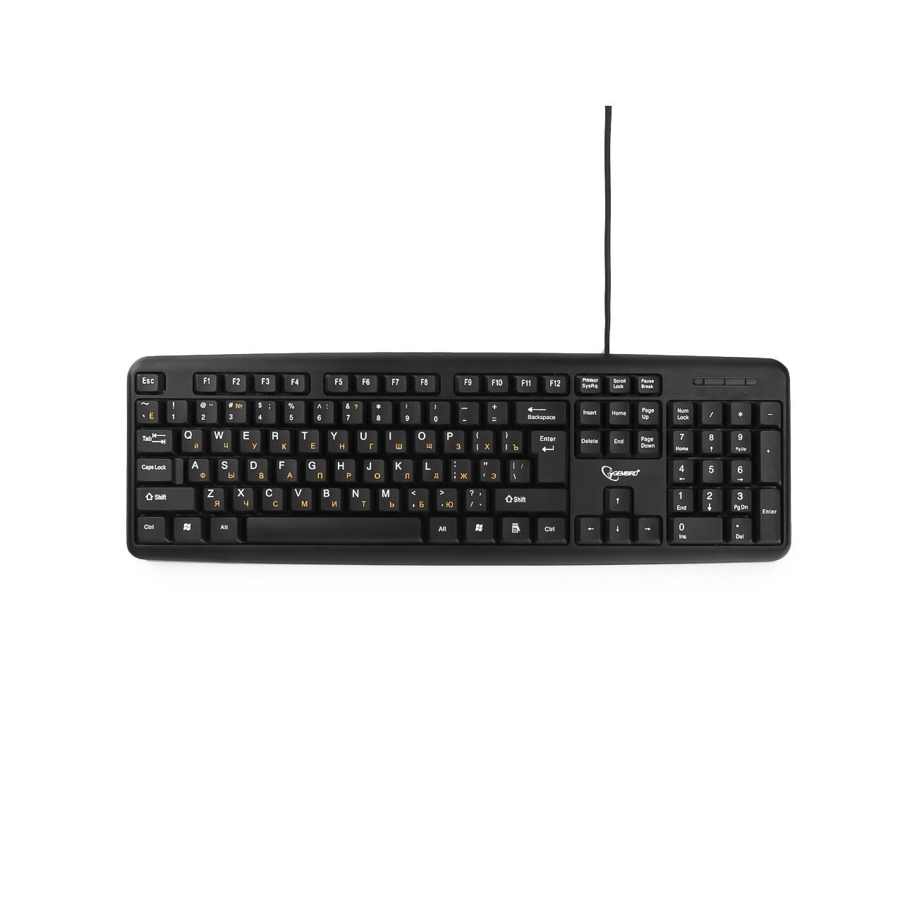 Клавиатура проводная Gembird KB-8320U-BL, USB, черный