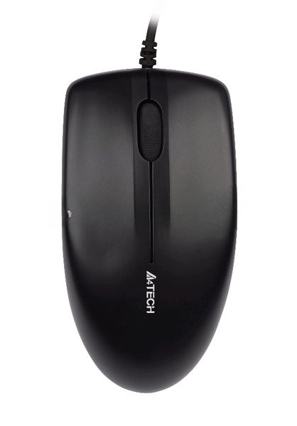 Мышь проводная A4Tech OP-530NU черный, 1200 dpi, USB, кнопки - 3