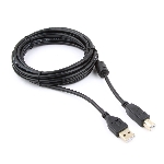 Кабель Gembird USB 2.0 PRO для соед. 3.0м AM/BM позол.конт., фер.кол., пакет