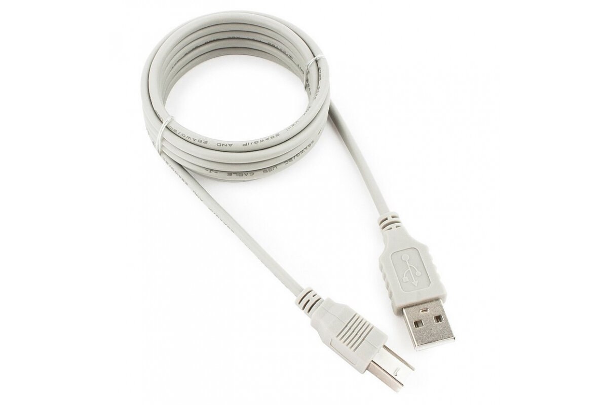 Кабель Gembird USB 2.0 PRO для соед. 1.8м AM/BM позол.конт., фер.кол., пакет