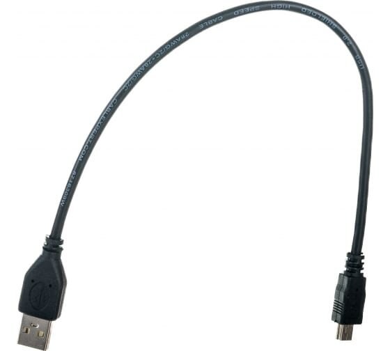 Кабель Gembird USB 2.0 PRO для соед. 0,3м AM/miniBM позол.конт., черный