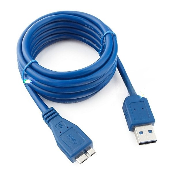Кабель USB 3.0 для соед. 1.8м А-microB (5 pin) PRO позол.конт., пакет