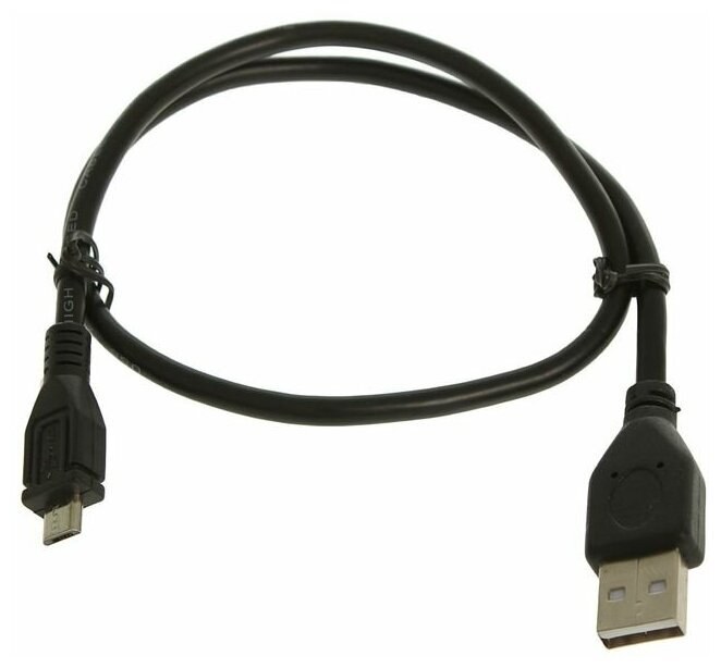 Кабель Gembird/Cablexpert USB 2.0 Pro, AM/microBM 5P, 0.5м, экран, черный, пакет