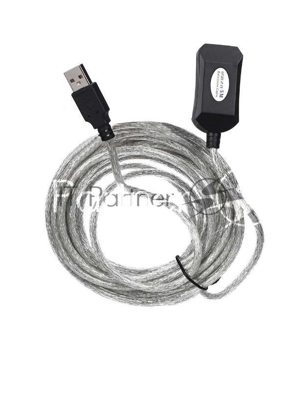 Кабель Aopen/QustКабель-адаптер USB2.0-repeater, удлинительный активный Am-->Af 5м (ACU823-5M) 6938510851314