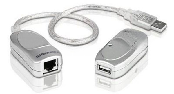Кабель удлинитель USB 1.1 AM/AF Aten UCE60-AT до 60 м.(через RJ45, по витой паре. Без патч-корда в комплекте), питание от шины